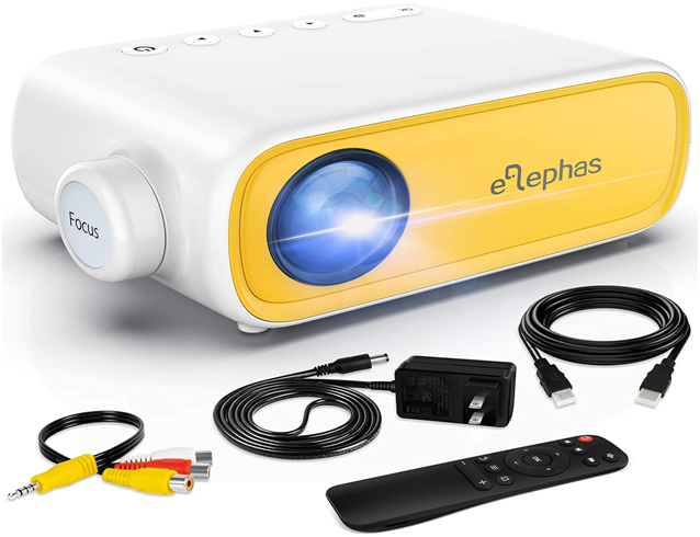ELEPHAS Portable Projector For iPhone - Designed with Best Compatibility System!