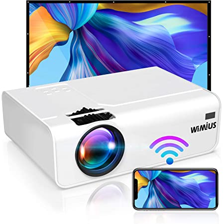 WiMiUS K2 Mini Projector - Compatible With Smartphone (Wirelessly) PC, TV Stick, Chromecast & PS5