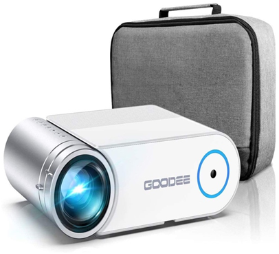 GooDee 2021 G500 Video Projector - 6000L Portable Movie Projector with 50,000 Hrs Lamp Life