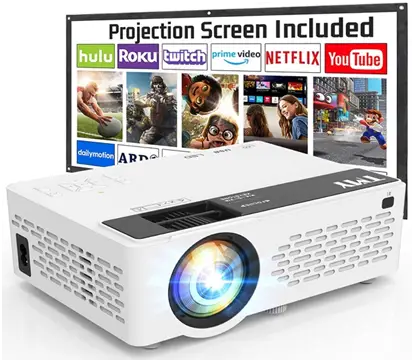 TMY 7500 Lumens Mini Movie Projector - Comes With a Screen
