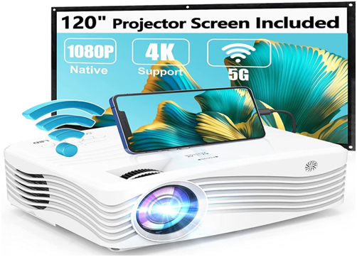 DR.J AK50 Professional Projector - With 8500Lumens and 5G WiFi feature!