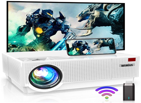 WiMiUS P28 400 ANSI Lumens Video Projector - With WiFi, Bluetooth, and ±50°Keystone Correction features